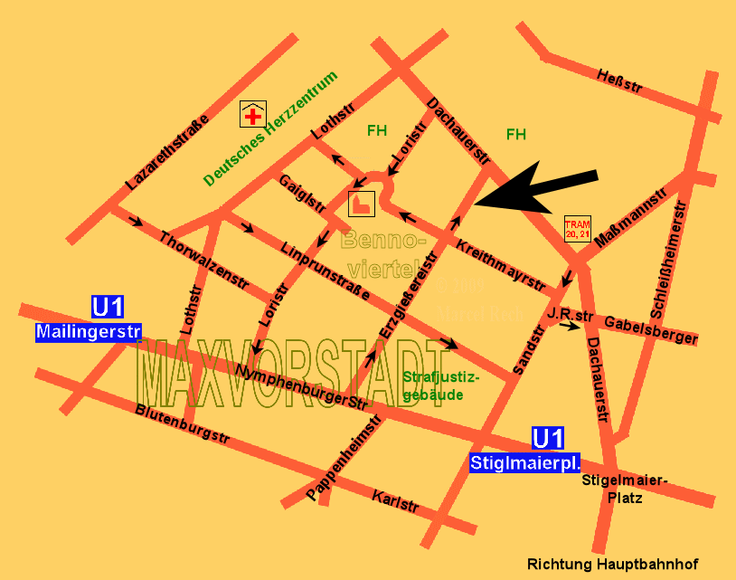 Stadtplan Bennoviertel